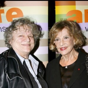 Jeanne Moreau et Josée Dayan à Paris, février 2008. La Cinémathèque célèbre les 60 ans de cinéma de Jeanne Moreau.
