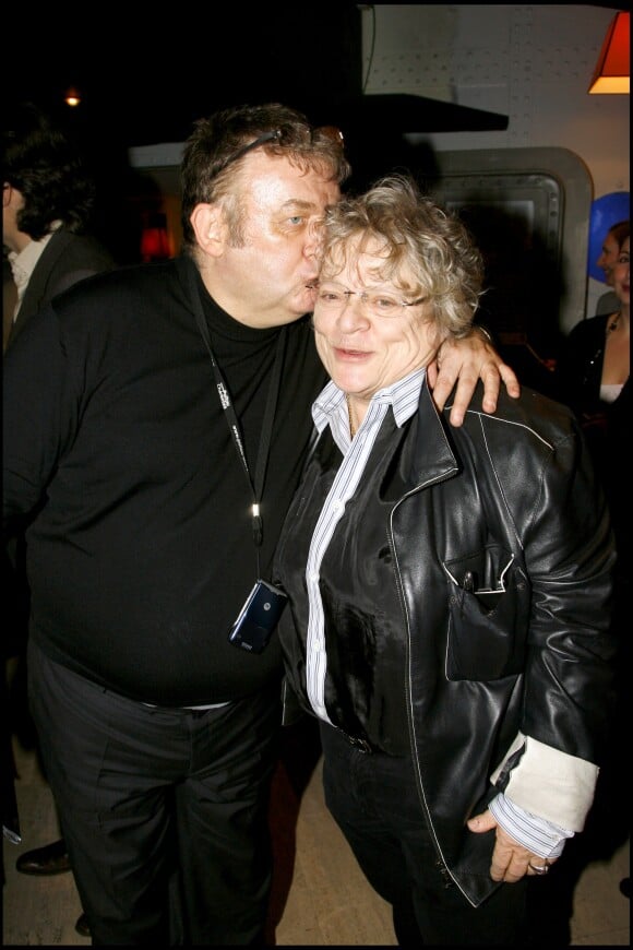 Josée Dayan et Dominique Besnehard à Paris, février 2008. La Cinémathèque célèbre les 60 ans de cinéma de Jeanne Moreau.