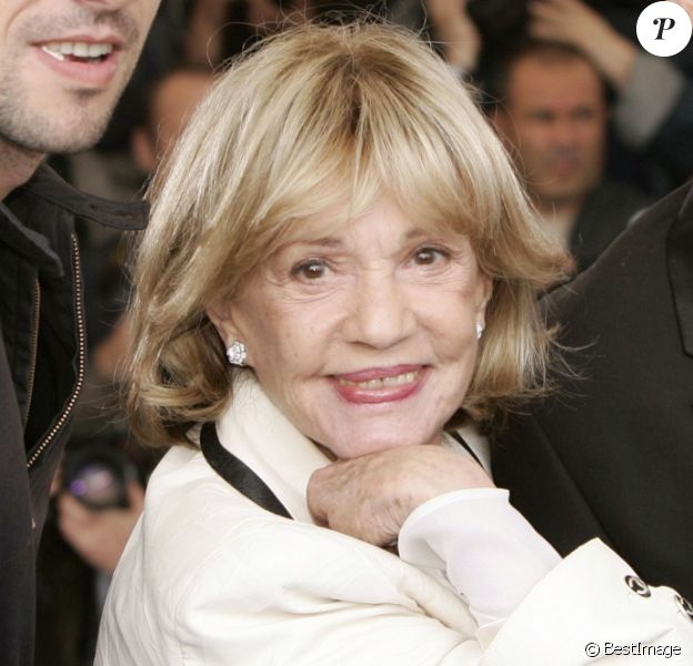 Jeanne Moreau, Melvil Poupaud et François Ozon au Festival de Cannes, le 16 mai 2005, pour "Le temps qui reste".