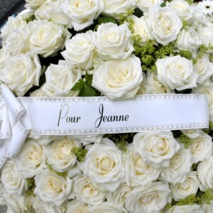 La tombe de Jeanne Moreau au cimetière Montmartre à Paris, le 8 août 2017.