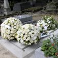 La tombe de Jeanne Moreau au cimetière Montmartre à Paris, le 8 août 2017.