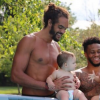 Photo de Joakim Noah, Taurean J. Green et leurs enfants. Août 2017.