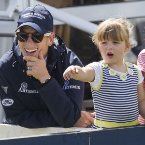 Zara Phillips avec sa fille Mia Tindall, 3 ans, le 6 août 2017 lors du Festival of British Eventing à Gatcombe Park à Minchinhampton.