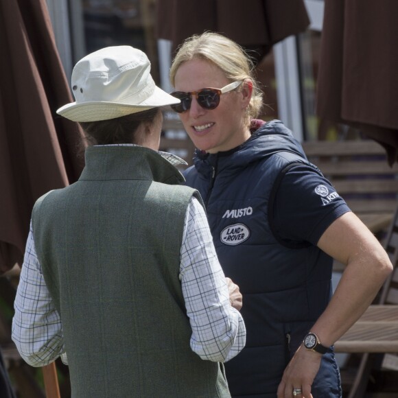 La princesse Anne et Zara Phillips le 6 août 2017 lors du Festival of British Eventing à Gatcombe Park à Minchinhampton.