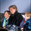 Lady Diana et ses fils les princes Harry et William à Lech en 1993.