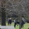 La princesse Alexia des Pays-Bas, la princesse Ariane des Pays-Bas et la princesse Catharina-Amalia des Pays-Bas - Funérailles du père de la reine Maxima, Jorge Zorreguieta, au cimetière Parque Memorial proche de Buenos Aires, Argentine, le 10 août 2017.