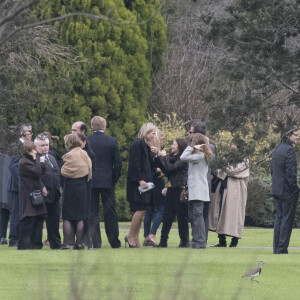 La reine Maxima des Pays-Bas, le roi Willem-Alexander des Pays-Bas, les proches et les amis - Funérailles du père de la reine Maxima, Jorge Zorreguieta, au cimetière Parque Memorial proche de Buenos Aires, Argentine, le 10 août 2017.