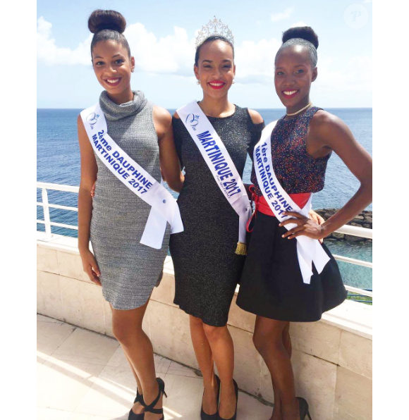 Miss Martinique 2017 et ses deux dauphines, le 27 juillet 2017.