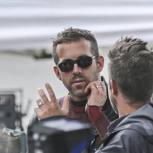 Ryan Reynolds sur le tournage de "Deadpool 2" à Vancouver, le 16 août 2017.