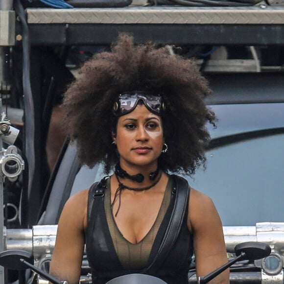 Zazie Beetz sur le tournage de Deadpool à Vancouver le 8 août 2017.