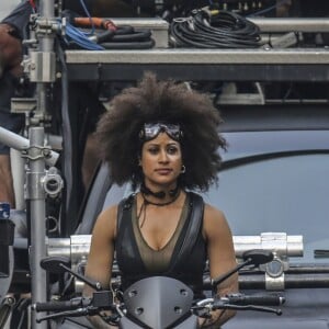 Zazie Beetz sur le tournage de Deadpool à Vancouver le 8 août 2017.