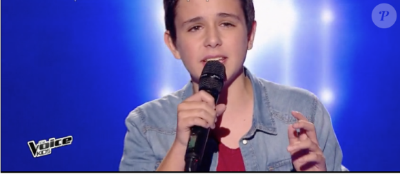 Loïc dans "The Voice Kids 4", le 19 août 2017 sur TF1.