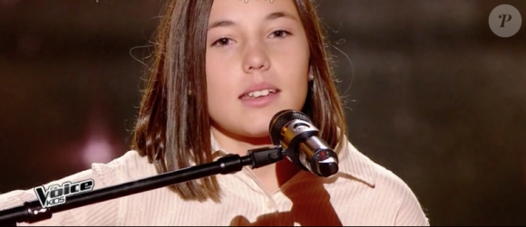 Pauline dans "The Voice Kids 4" sur TF1, le 19 août 2017.