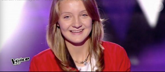 Morgane dans "The Voice Kids 4" sur TF1, le 19 août 2017.