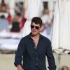 Robin Thicke avec son fils Julian et sa compagne April Love Geary en vacances à Saint-Barthélemy le 3 janvier 2016.