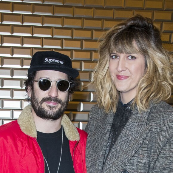 Gunther Love (Sylvain Quimène) et sa fiancée Daphné Bürki - People au défilé de mode Haute-Couture printemps-été 2017 "Jean-Paul Gaultier" à Paris le 25 janvier 2017. © Olivier Borde/Bestimage