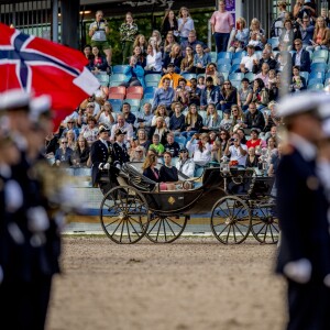 La princesse Madeleine de Suède était heureuse d'inaugurer lundi 21 août 2017 au stade Ullevi à Göteborg les Championnats d'Europe de dressage et de saut d'obstacles 2017. 