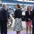  La princesse Madeleine de Suède était heureuse d'inaugurer lundi 21 août 2017 au stade Ullevi à Göteborg les Championnats d'Europe de dressage et de saut d'obstacles 2017.  