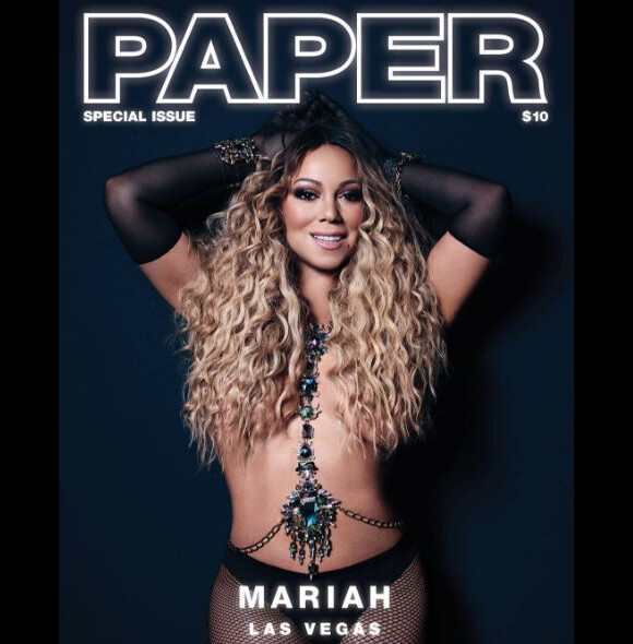 Mariah Carey en couverture de Paper pour son édition spéciale Las Vegas. En kiosques le 21 août 2017.