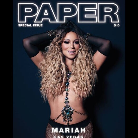 Mariah Carey en couverture de Paper pour son édition spéciale Las Vegas. En kiosques le 21 août 2017.