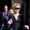 Mariah Carey sort de son appartement à New York, le 19 aout 2017