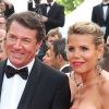 Christian Estrosi et sa compagne Laura Ténoudji (Télématin) - Montée des marches du film "Café Society" pour l'ouverture du 69ème Festival International du Film de Cannes. Le 11 mai 2016. © Borde-Jacovides-Moreau/Bestimage
