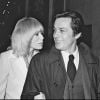 ARCHIVES - Mireille Darc et Alain Delon à Paris en 1975.
