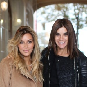 Kim Kardashian et Carine Roitfeld à Paris. Le 28 septembre 2013.
