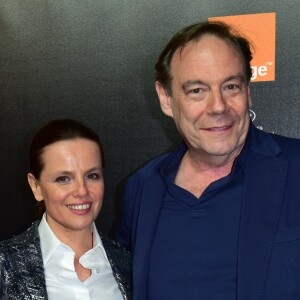 Emmanuelle Gaume et Xavier Couture - Soirée Orange Cinéma sur la plage du Majestic lors du 70ème Festival International du Film de Cannes, France, le 20 mai 2017. © Giancarlo Gorassini/Bestimage