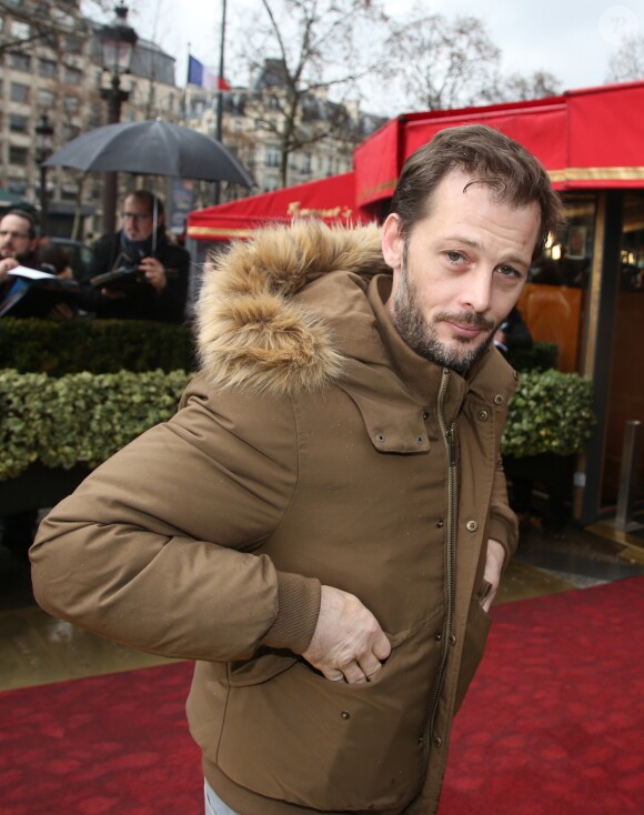 Nicolas Duvauchelle - Arrivées pour le déjeuner des nominations des 'César' au Fouquet's à Paris Le 4 Février 2017.