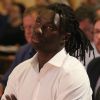 Exclusif - Bafétimbi Gomis - Conférence de presse pour le lancement de la campagne cestvrai par l'UNFP (Tous Unis Pour Un Football Plus Juste) à Sciences Po à Paris le 22 mai 2017. Pour accompagner le lancement de son nouveau projet politique, axé sur la volonté de positionner le footballeur au coeur de la société, l'UNFP a dévoilé la campagne "c'est vrai", un film dont l'objet est de valoriser l'engagement personnel des footballeurs professionnels au profit d'une association, d'une cause ou d'un projet. © CVS/Bestimage