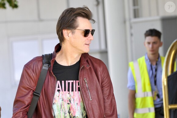 Jim Carrey à son arrivée à l'aéroport de Venise pour le 74e Festival International du Film de Venise, la Mostra. Le 4 septembre 2017