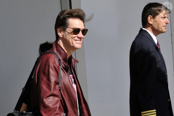 Jim Carrey à son arrivée à l'aéroport de Venise pour le 74e Festival International du Film de Venise, la Mostra. Le 4 septembre 2017