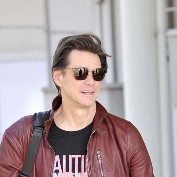 Jim Carrey à son arrivée à l'aéroport de Venise pour le 74e Festival International du Film de Venise, la Mostra. Le 4 septembre 2017