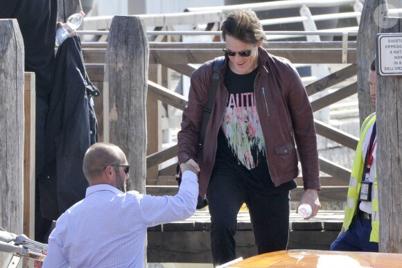 Jim Carrey à son arrivée à l'aéroport de Venise pour le 74e Festival International du Film de Venise, la Mostra. Le 4 septembre 2017