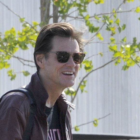 Jim Carrey à son arrivée à l'aéroport de Venise pour le 74e Festival International du Film de Venise, la Mostra. Le 4 septembre 2017