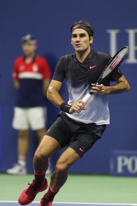 Roger Federer à l'US Open 2017 à l'USTA Billie Jean King National Tennis Center dans le quartier de Flushing à New York, le 4 septembre 2017. © John Barrett/Globe Photos/Zuma Press/Bestimage
