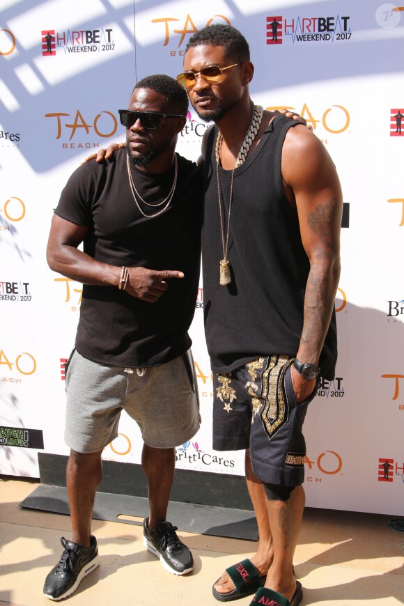 Kevin Haart et Usher au Tao Beach Club à Las Vegas, le 02 Septembre 2017.