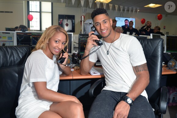 Tony Yoka et sa compagne Estelle Mossely - 12ème édition du "BGC Charity Day" à Paris, le 12 septembre 2016, en mémoire aux 658 collaborateurs du groupe BGC Partners disparus il y a 15 ans dans les attentats du World Trade Center du 11 septembre 2001.