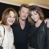 Exclusif - Nathalie Baye et Laura Smet avec le rockeur Johnny Hallyday au POPB de Bercy, le 15 juin 2013.