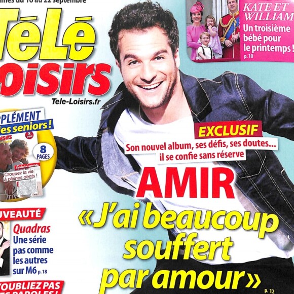 Magazine "Télé-Loisirs" en kiosques le 11 septembre 2017.