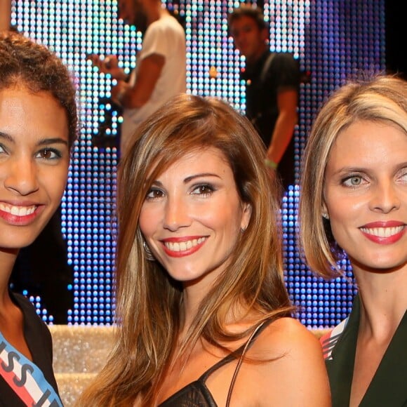 Chloé Mortaud, Alexandra Rosenfeld, Sylvie Tellier - Arrivées au dernier défilé de mode "Jean-Paul Gaultier", collection prêt-à-porter printemps-été 2015, au Grand Rex à Paris. Le 27 septembre 2014.