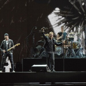 Le group U2 en concert lors du 'The Joshua Tree Tour 2017' au US Bank Stadium à Minneapolis dans l'État du Minnesota, le 9 septembre 2017 Minneapolis