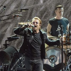 Bono - Le group U2 en concert lors du 'The Joshua Tree Tour 2017' au US Bank Stadium à Minneapolis dans l'État du Minnesota, le 9 septembre 2017