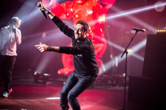 Camille Combal sur la scène du Zénith de Paris pour la 7ème édition du Virgin Radio Electroshock à Paris, France, le 6 octobre 2016. © Agence/Bestimage