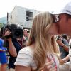 Nico Rosberg (vainqueur du Grand Prix de Monaco) et sa femme Vivian Sebold (enceinte) - Grand Prix de Formule 1 de Monaco le 24 mai 2015.