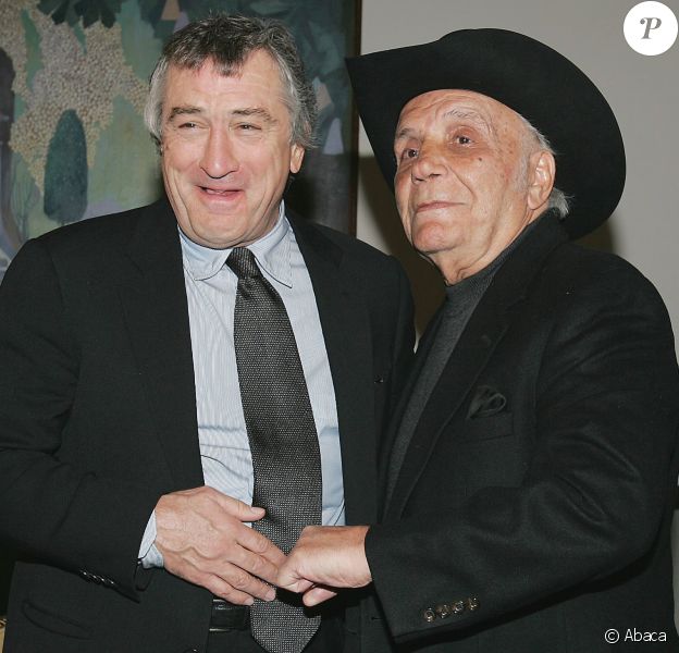 Robert De Niro et Jake LaMotta réunis lors d'une projection de Raging Bull le 27 janvier 2005 à New York pour le 25e anniversaire du film de Martin Scorsese. Jake LaMotta est mort à 95 ans le 19 septembre 2017.