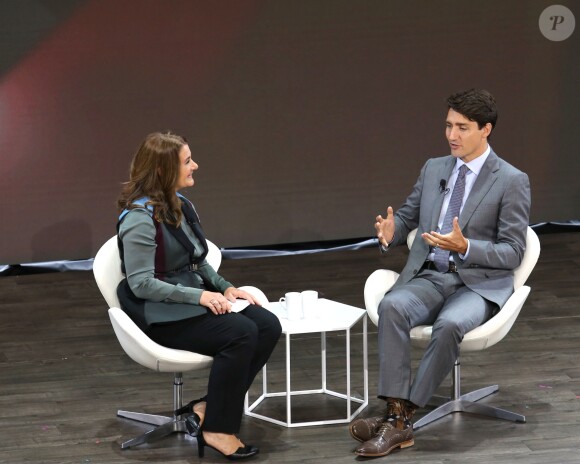 Justin Trudeau au Bloomberg Global Business Forum, au sein du Plaza Hotel de New York, le 20 septembre 2017