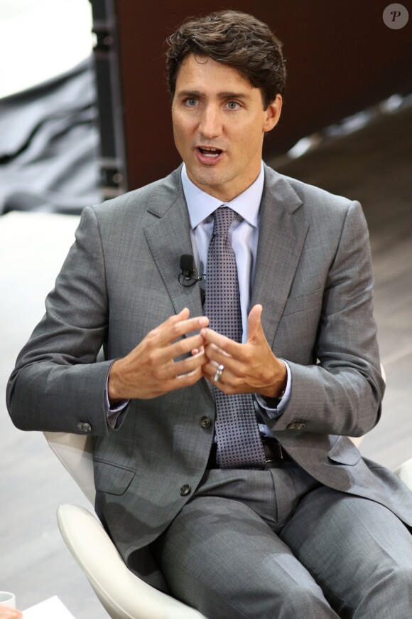 Justin Trudeau parle au Bloomberg Global Business Forum, au sein du Plaza Hotel de New York, le 20 septembre 2017