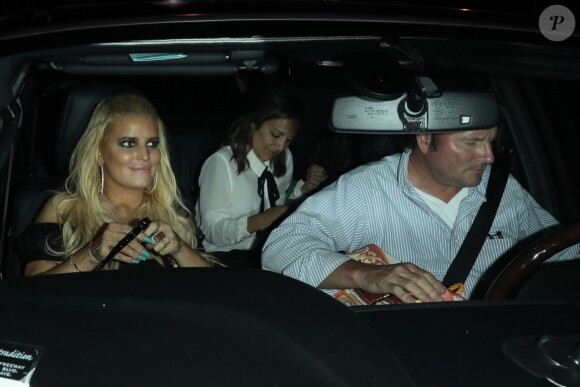 Jessica Simpson et son mari Eric Johnson quittent le restaurant Craig's à Los Angeles le 19 septembre 2017